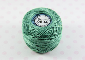 Пряжа Ирис 100% хлопок 10г 82м №0504 зелёный