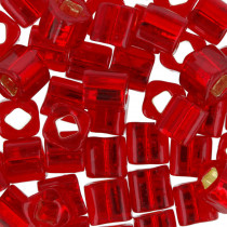 Бисер Япония "TOHO" CUBE 4 мм 5 г №0025C красный