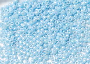 Бисер Япония круглый 11/0 10г 0403 голубая бирюза, радужный непрозрачный